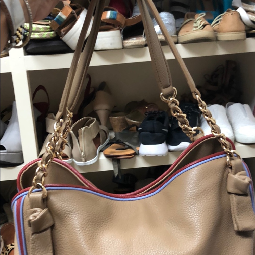 Tori Burch tan double strap handbag - Picture 3 of 7
